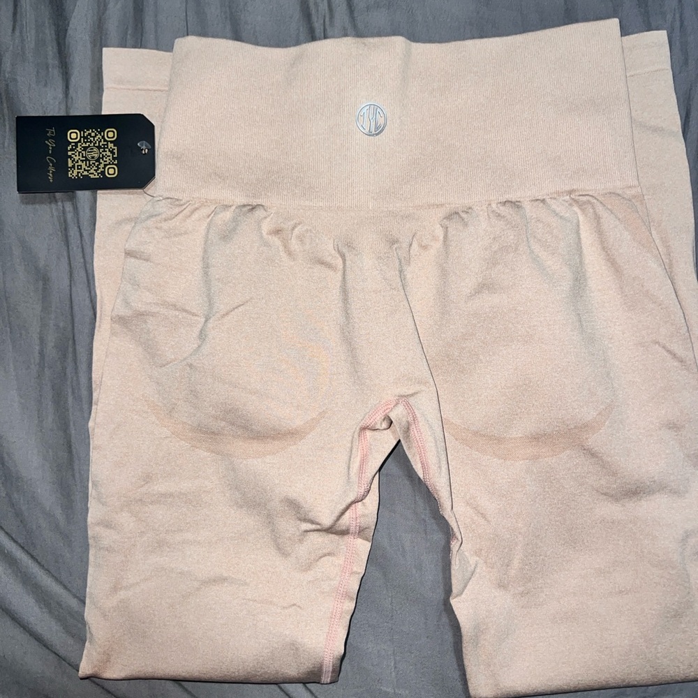 Til You Collapse Cream Leggings Comfortable Soft Fabric